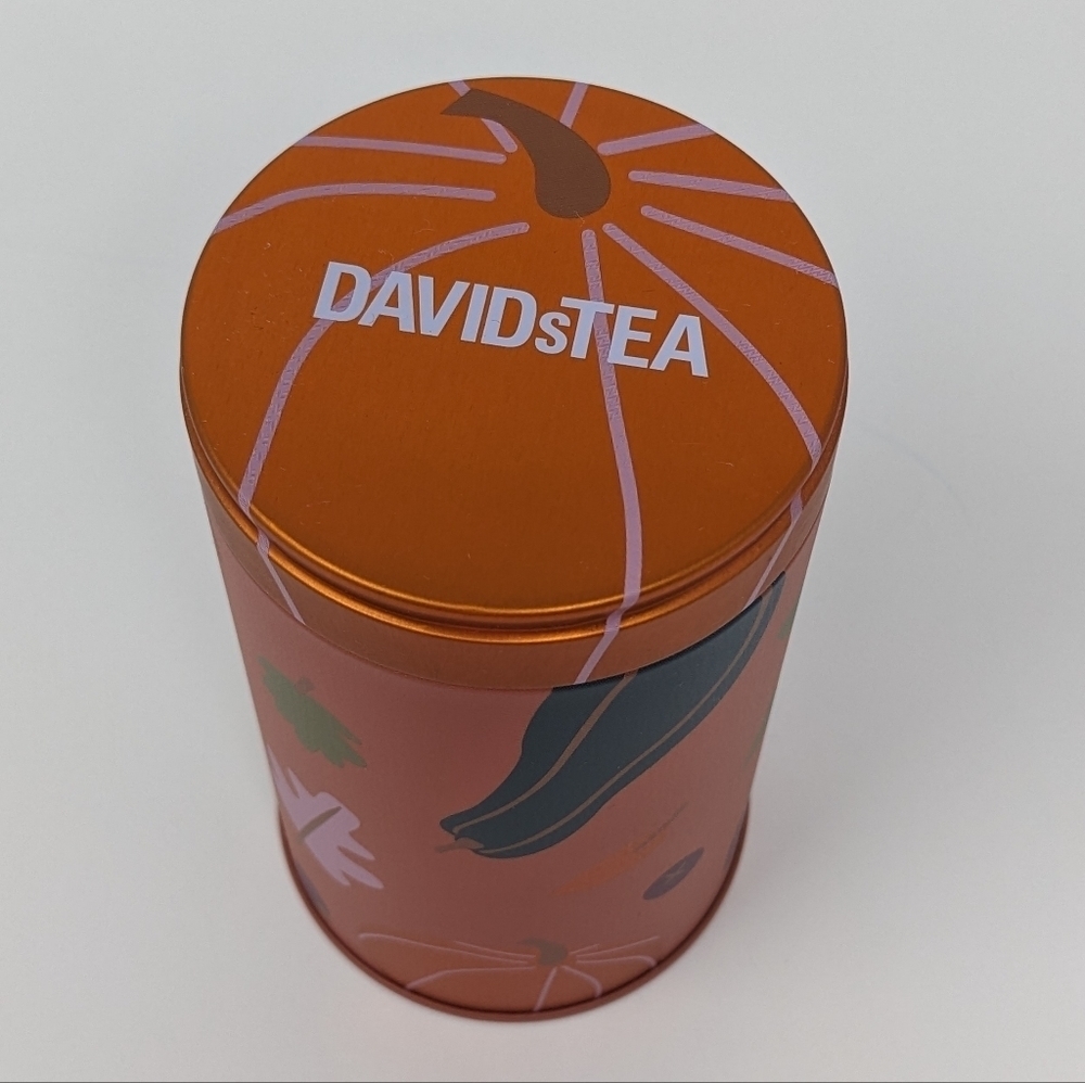 David's Tea Pumpkin Tin Empty Fall Autumn